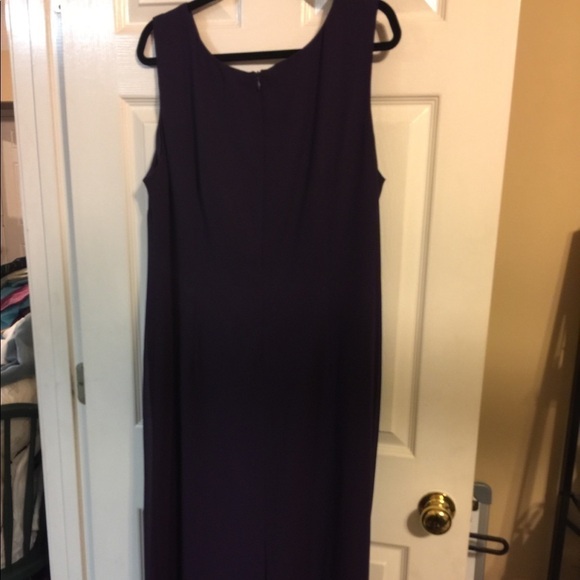 𝅺FORMAL 3/4 length plum dress and sheer jacket - Picture 5 of 11